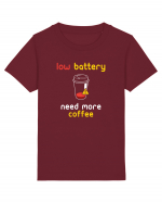 Low Battery Need Coffee Tricou mânecă scurtă  Copii Mini Creator