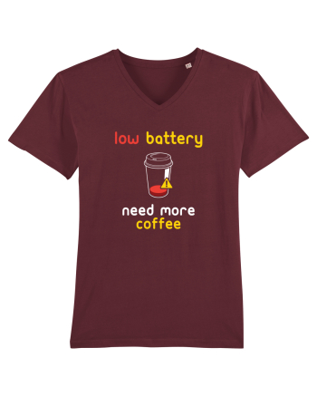 Low Battery Need Coffee Burgundy
