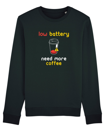 Low Battery Need Coffee Black
