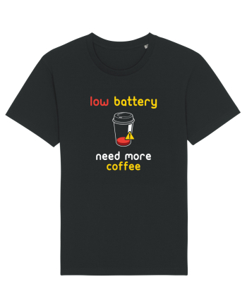 Low Battery Need Coffee Black
