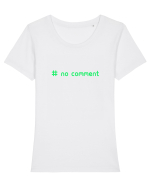 No Comment Tricou mânecă scurtă guler larg fitted Damă Expresser