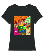 Magic mood Tricou mânecă scurtă guler larg fitted Damă Expresser
