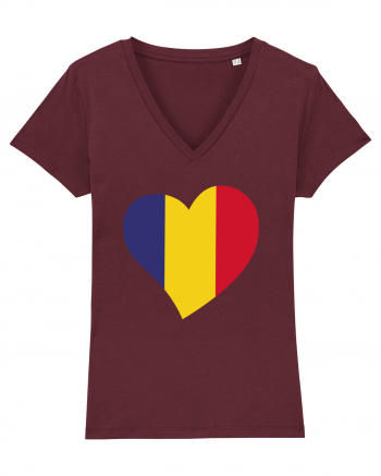 Inima Tricolor Burgundy