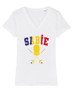 Scrima Sabie Tricolor Tricou mânecă scurtă guler V Damă Evoker