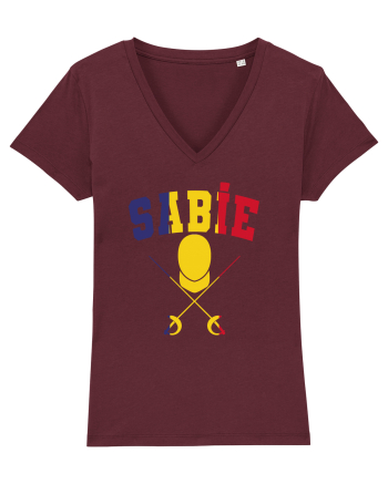 Scrima Sabie Tricolor Burgundy