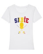 Scrima Sabie Tricolor Tricou mânecă scurtă guler larg fitted Damă Expresser