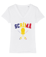 Srima Tricolor Tricou mânecă scurtă guler V Damă Evoker