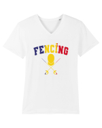 Fencing Tricolor Tricou mânecă scurtă guler V Bărbat Presenter
