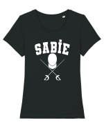Sabie Tricou mânecă scurtă guler larg fitted Damă Expresser