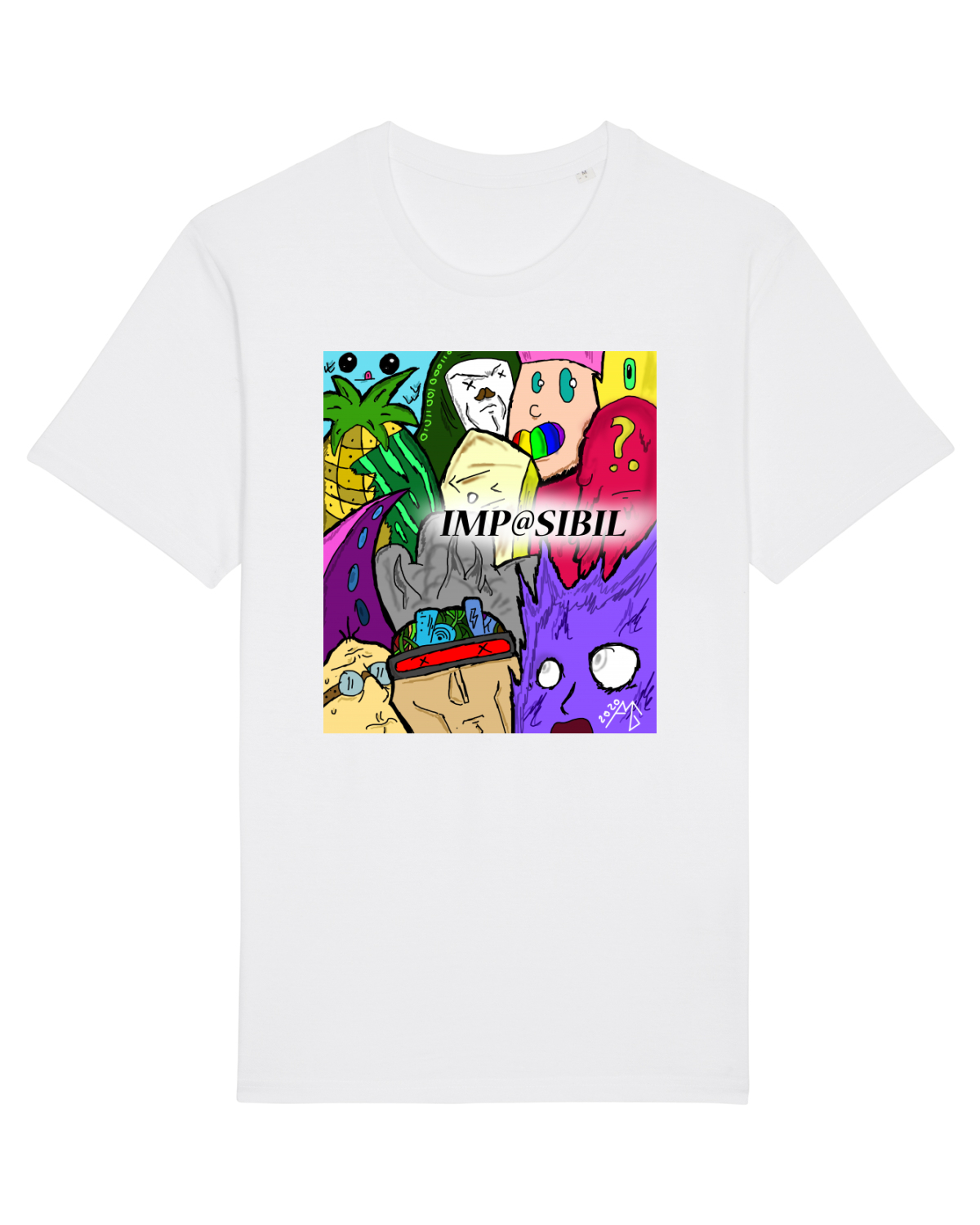 Tricou mânecă scurtă Unisex Rocker White
