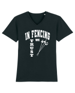 In Fencing We Trust Tricou mânecă scurtă guler V Bărbat Presenter