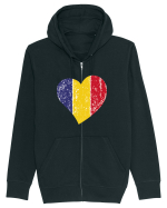 Inima Tricolor Hanorac cu fermoar Unisex Connector