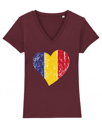 Inima Tricolor Burgundy