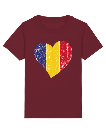 Inima Tricolor Burgundy