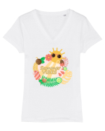 Atmosfera de Vara Tricou mânecă scurtă guler V Damă Evoker