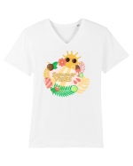 Atmosfera de Vara Tricou mânecă scurtă guler V Bărbat Presenter