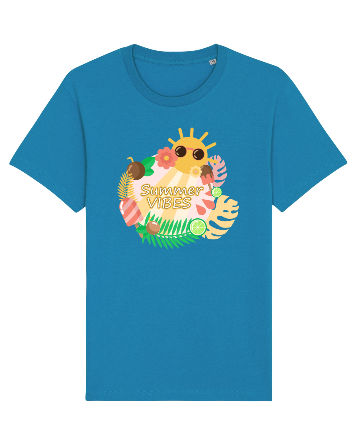 Tricou mânecă scurtă Unisex Rocker Azur