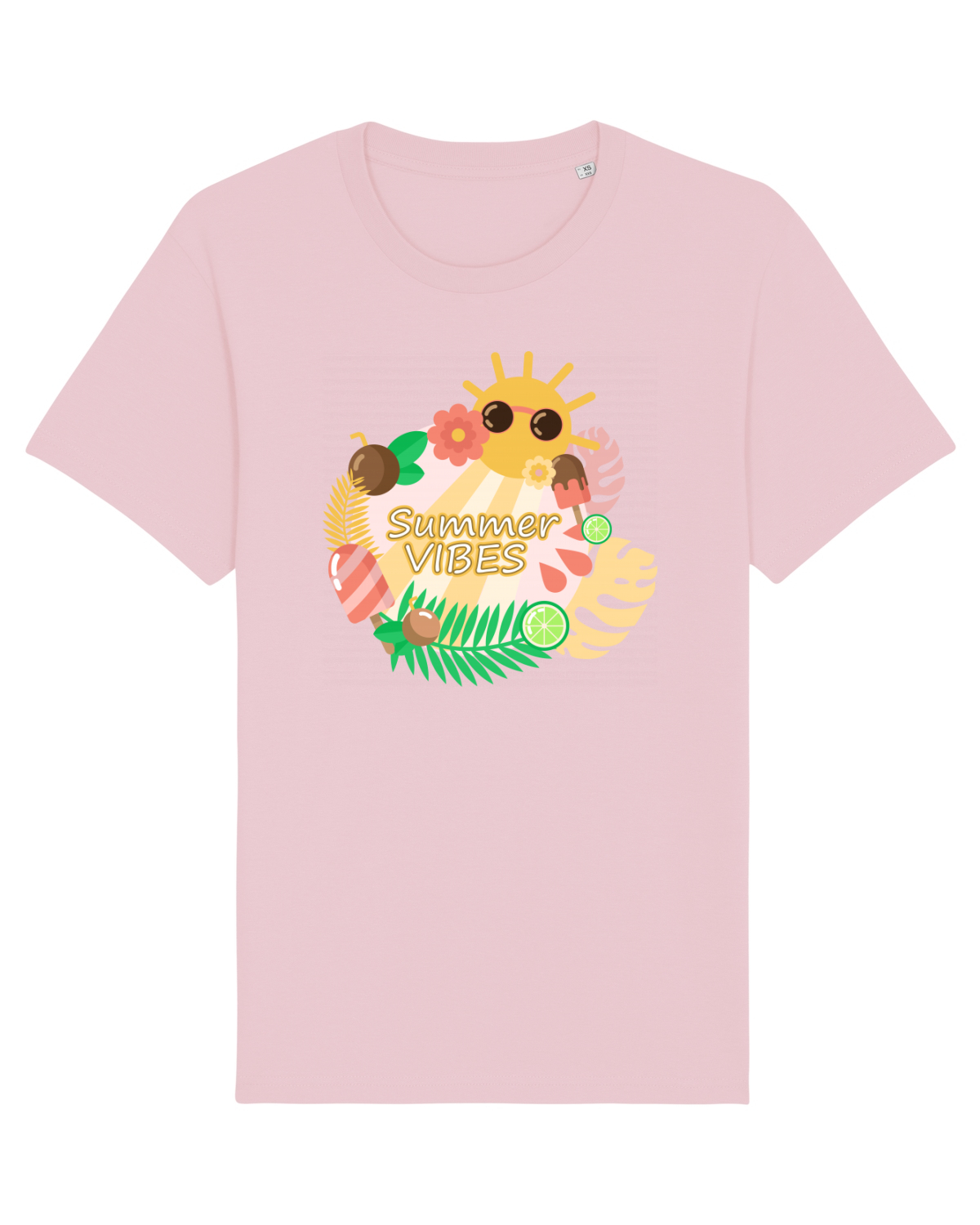 Tricou mânecă scurtă Unisex Rocker Cotton Pink