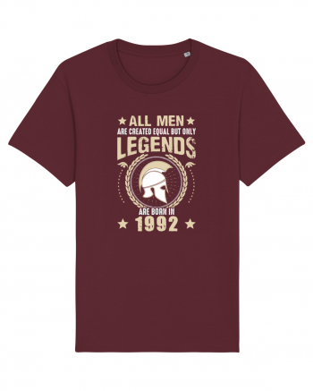 All Man Are Equal Legends Are Born In 1992 Burgundy