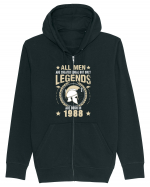 All Man Are Equal Legends Are Born In 1988 Hanorac cu fermoar Unisex Connector