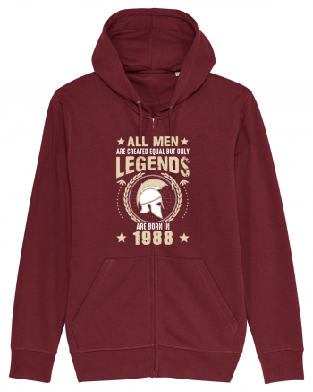 All Man Are Equal Legends Are Born In 1988 Burgundy