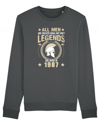 All Man Are Equal Legends Are Born In 1987 Anthracite