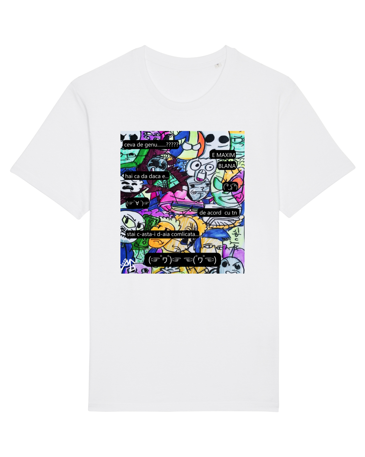 Tricou mânecă scurtă Unisex Rocker White