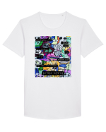 Chat 2 Tricou mânecă scurtă guler larg Bărbat Skater