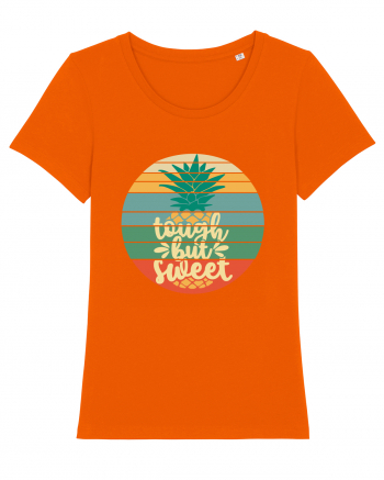 Tough But Sweet Retro Sunset Pineapple Bright Orange