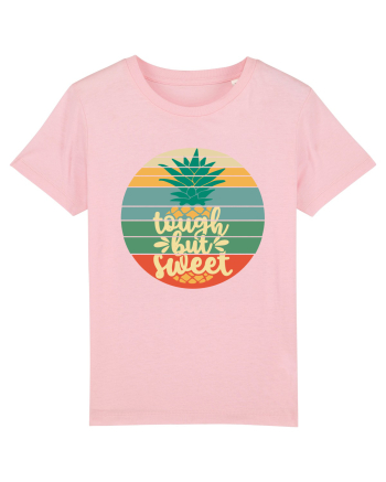 Tough But Sweet Retro Sunset Pineapple Cotton Pink