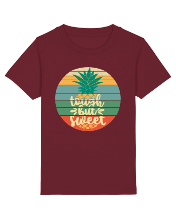 Tough But Sweet Retro Sunset Pineapple Burgundy