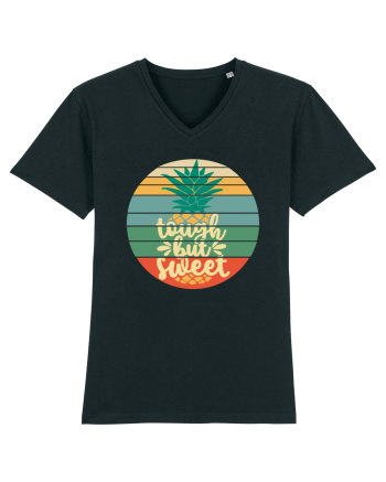Tough But Sweet Retro Sunset Pineapple Black