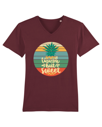 Tough But Sweet Retro Sunset Pineapple Burgundy