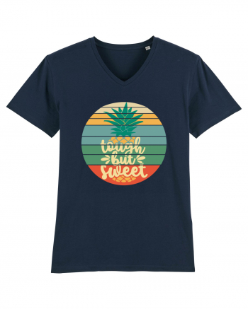 Tough But Sweet Retro Sunset Pineapple French Navy