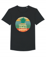 Tough But Sweet Retro Sunset Pineapple Tricou mânecă scurtă guler larg Bărbat Skater