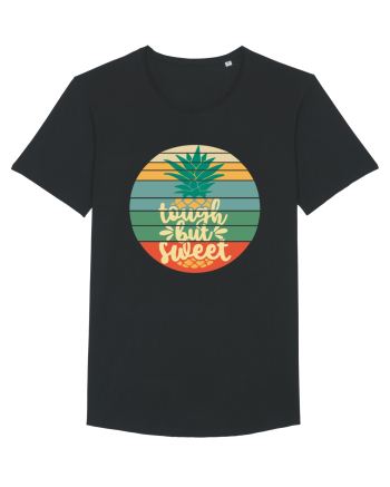 Tough But Sweet Retro Sunset Pineapple Black