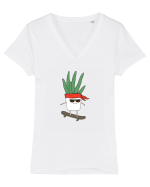 Cool Skater  Tricou mânecă scurtă guler V Damă Evoker