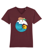 Lenes la mare Tricou mânecă scurtă guler V Bărbat Presenter