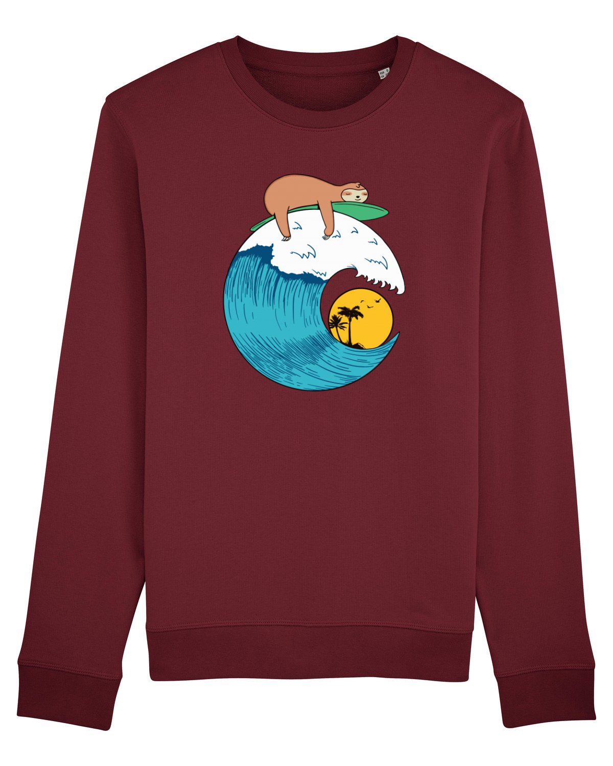 Bluză mânecă lungă Unisex Rise Burgundy