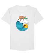 Lenes la mare Tricou mânecă scurtă guler larg Bărbat Skater