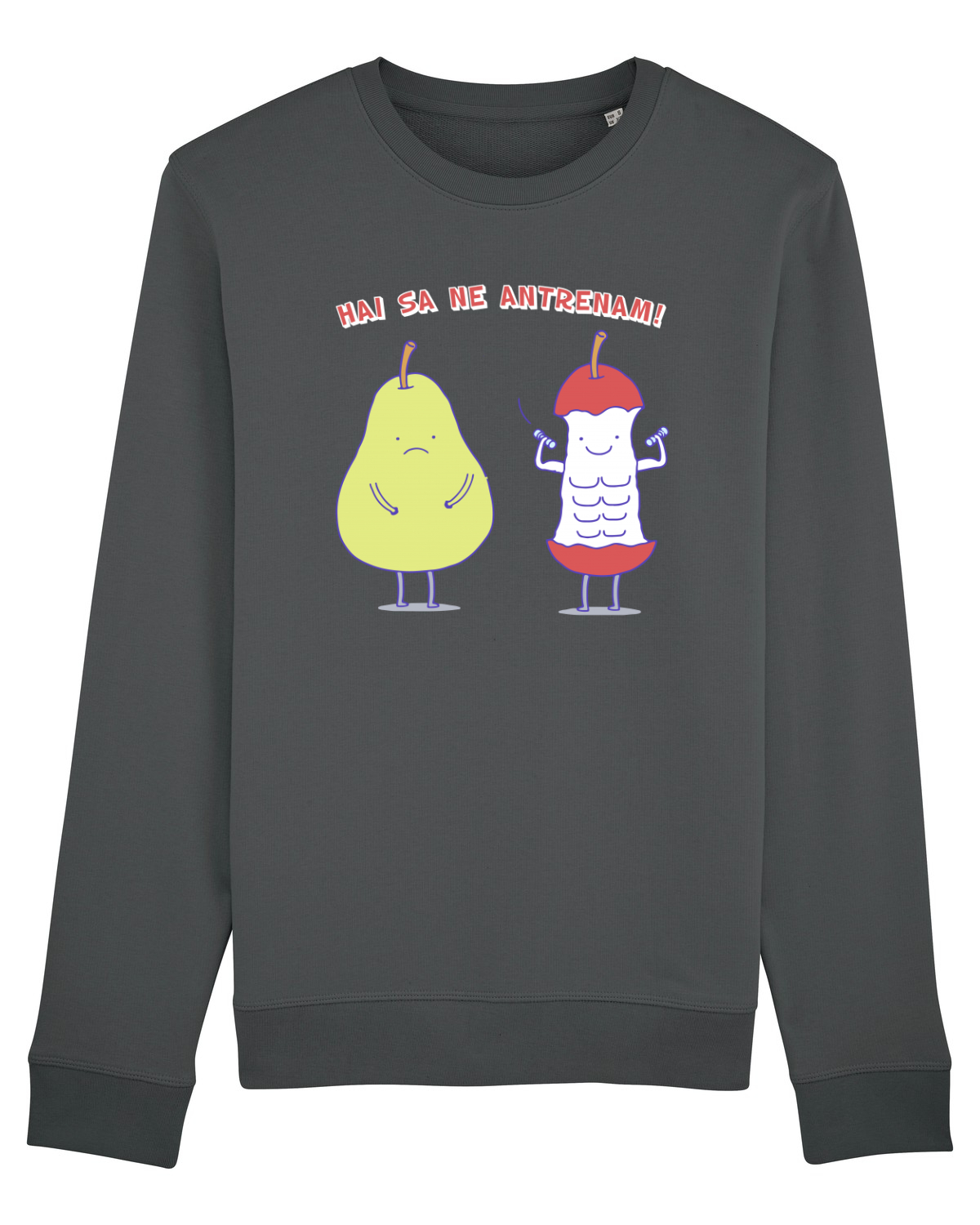 Bluză mânecă lungă Unisex Rise Anthracite