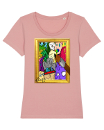 Painting Tricou mânecă scurtă guler larg fitted Damă Expresser