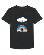 Let's make rainbows. Tricou mânecă scurtă guler larg Bărbat Skater