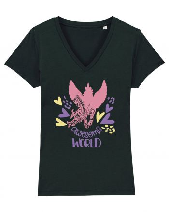 Awesome World Of Unicorns Black