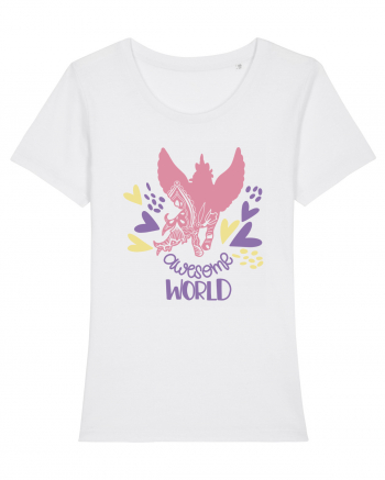 Awesome World Of Unicorns White