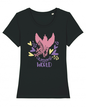 Awesome World Of Unicorns Black