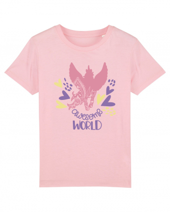 Awesome World Of Unicorns Cotton Pink