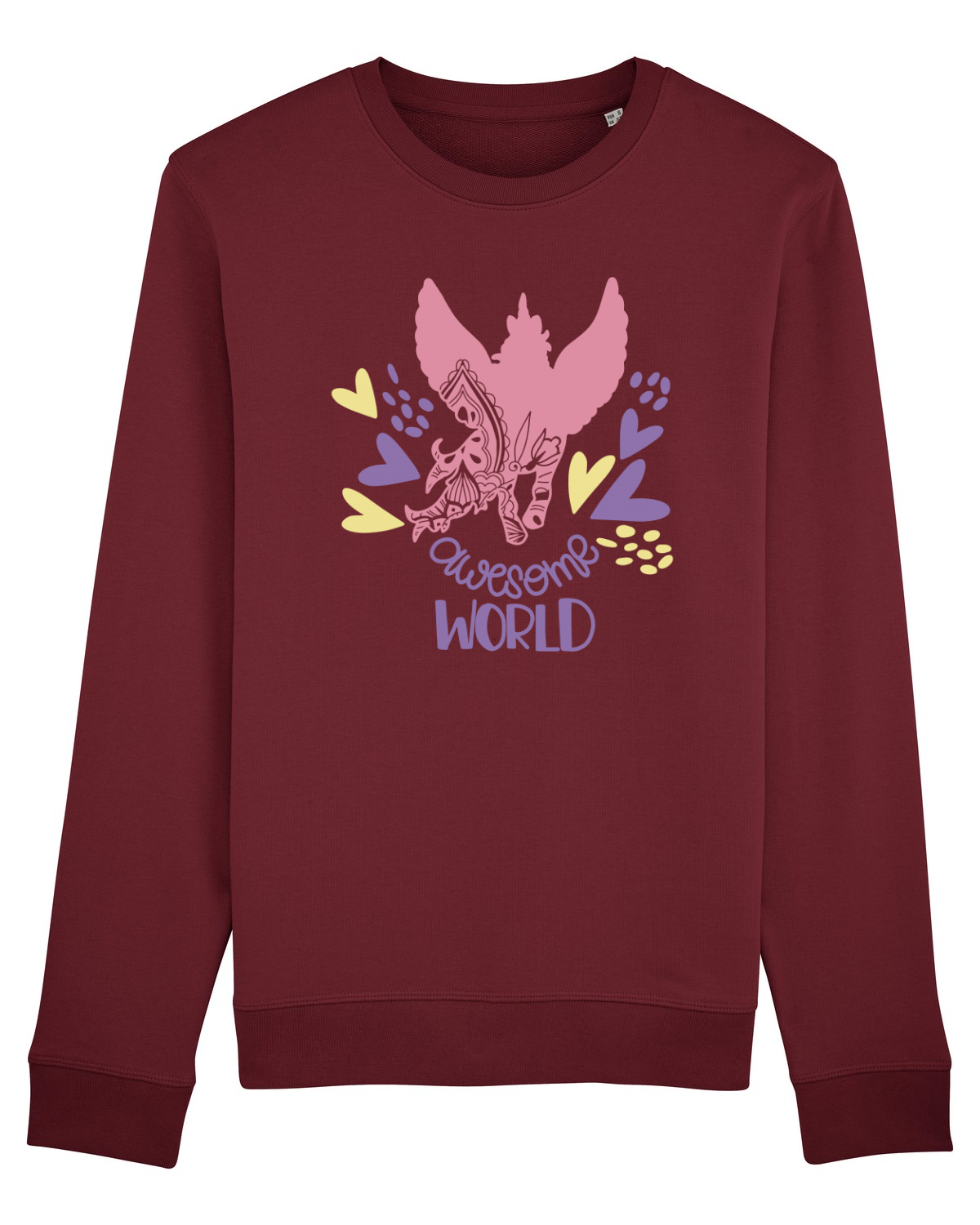 Bluză mânecă lungă Unisex Rise Burgundy