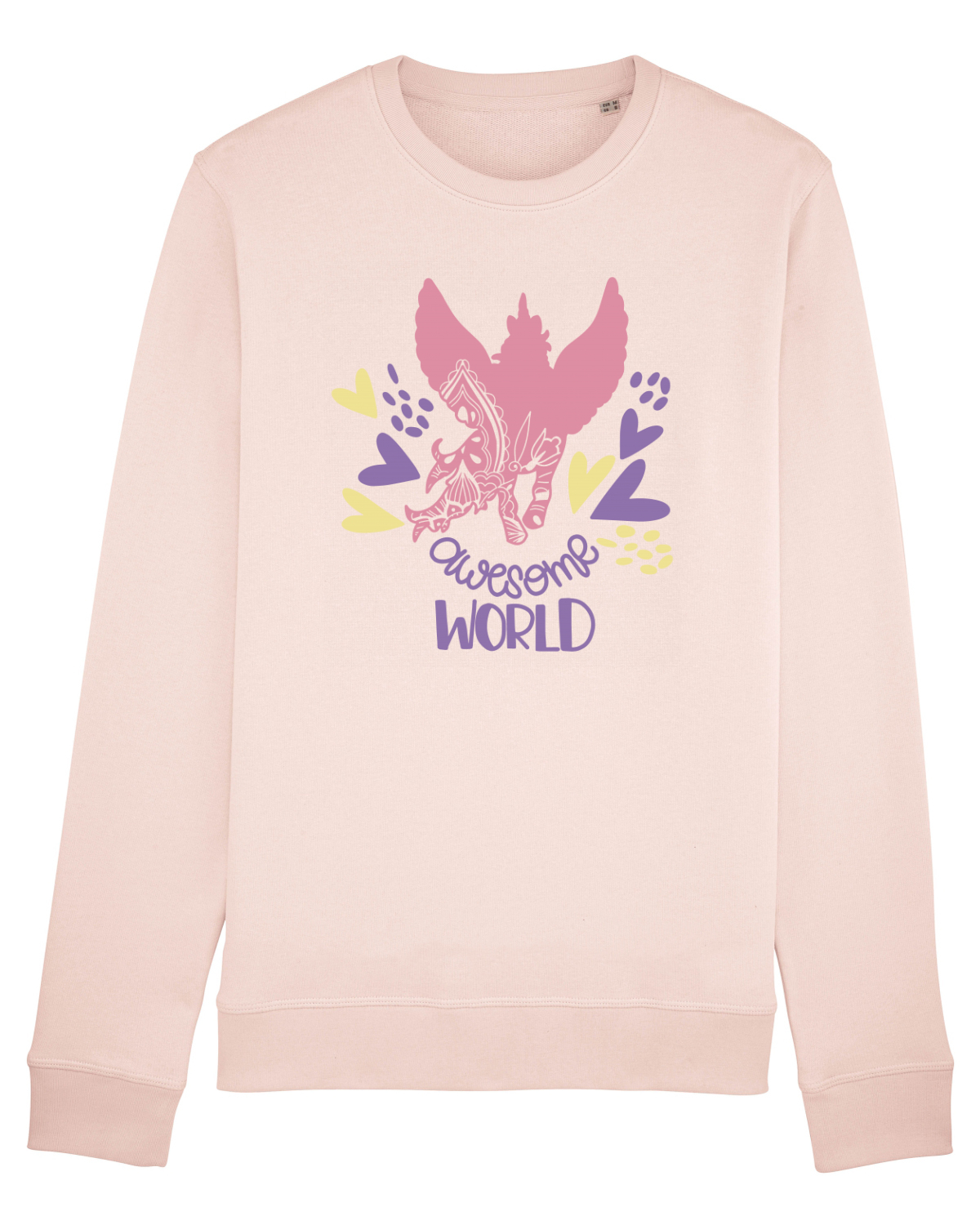 Bluză mânecă lungă Unisex Rise Candy Pink