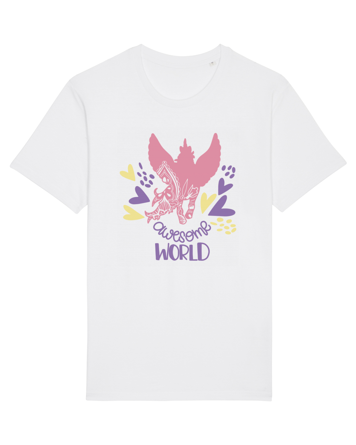 Tricou mânecă scurtă Unisex Rocker White